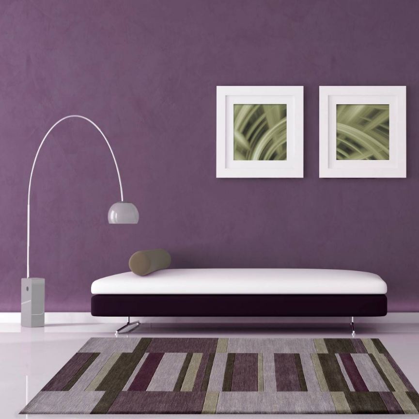 چند نمونه از طراحی اتاق خواب با رنگ بنفش