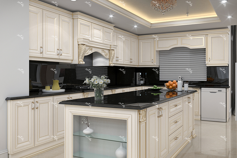 طراحی آشپزخانه با سبک کلاسیک 